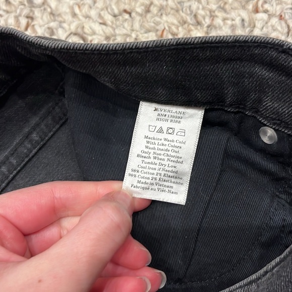 Everlane Black Skinny Jeans Sz 25 High Rise Denim - Picture 3 of 6
